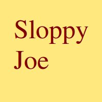 Sloppy Joe